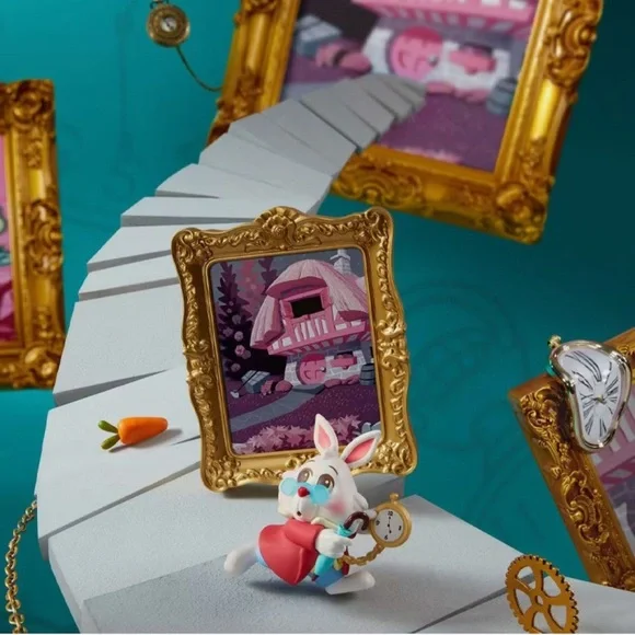 MINISO Disney Alice in Wonderland Frame Decor Figure WHITE HURRYING RABBIT - Picture 4 of 4